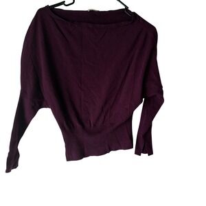 JONATHAN SIMKHAI Lavina Draped Off Shoulder Sweater Wool Blend XS Luxury $325